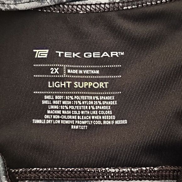 Tek Gear light support workout top size 2X - Picture 6 of 6